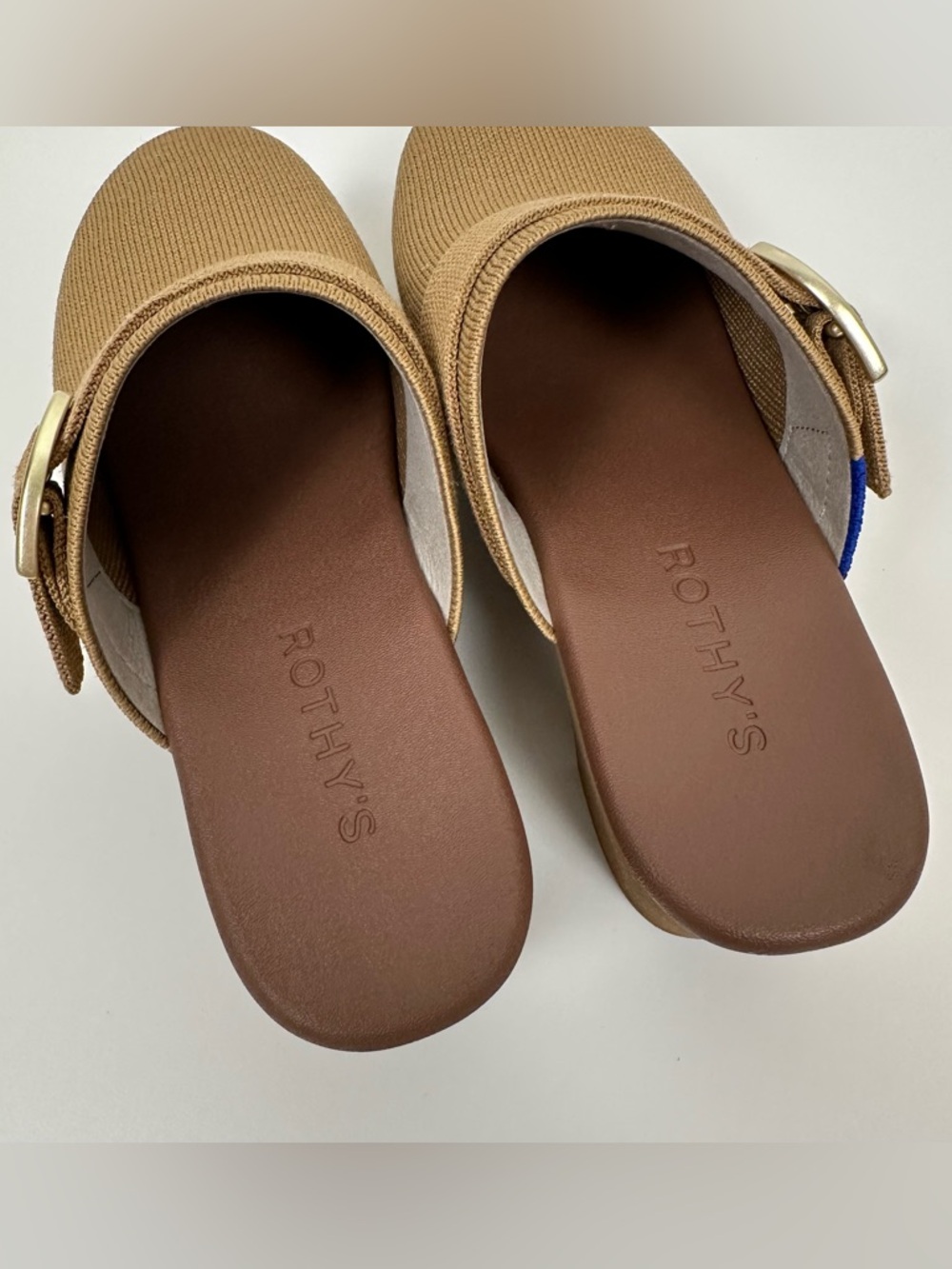 Rothys the Classic Buckle Clog in Butternut - Picture 6 of 9